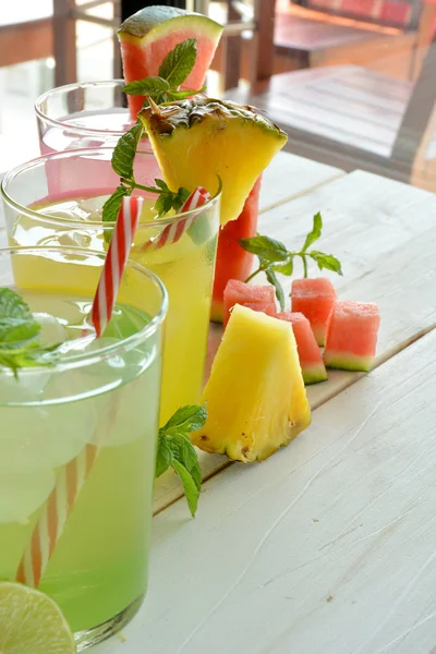 Mojito cocktail of several tropical flavors — Stock Photo, Image