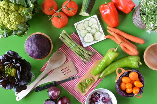 Berbagai jenis sayuran segar — Stok Foto