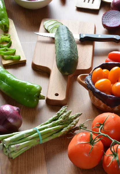 Différents types de légumes frais — Photo