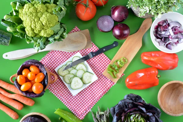 Various types of fresh vegetables — Stock Photo, Image