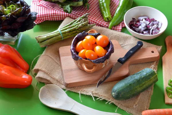 Various types of fresh vegetables — Stock Photo, Image