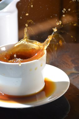sıcak kahve sıçrama