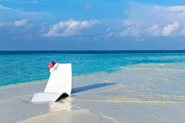 Playa Relájese en una Navidad — Foto de Stock