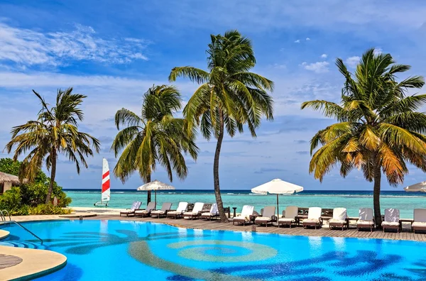 Tropical Hotel, Maldive — Foto Stock