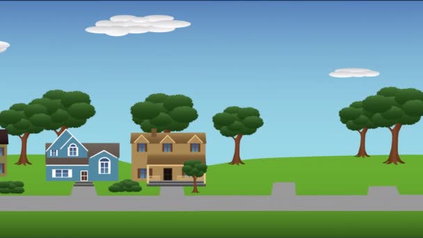 Suburban houses popping up 4K — Stock Footage Suburban houses popping up 4K Stock Video