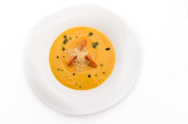 Kremalı karides çorbası