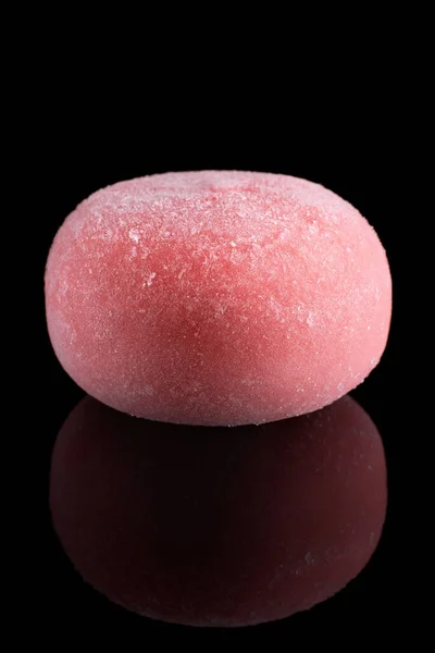 Wagashi Mochi Met Granaatappel Met Honing Zwarte Achtergrond Kopieerruimte Selectieve — Stockfoto