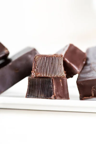 Chocolate Jelly Marmalade Candies Collection Light Table Selective Focus — Stock Photo, Image