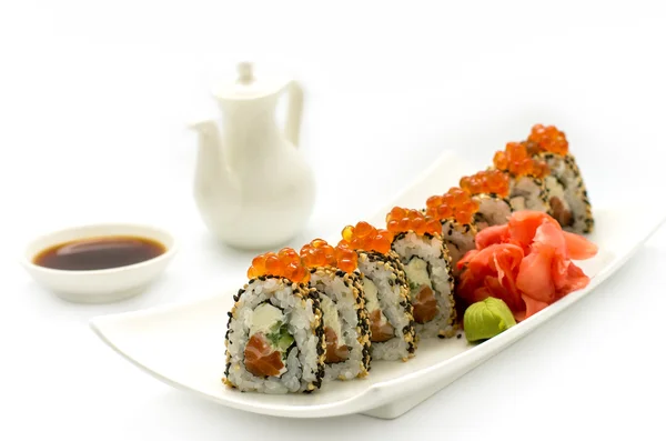 Sushi roll with salmon — Stock Photo, Image