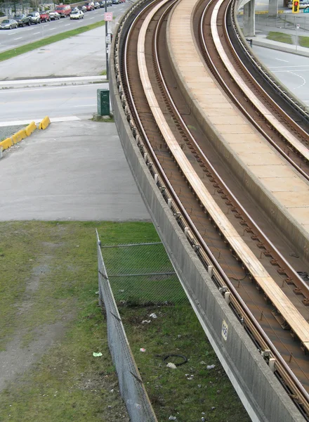 Monorraíl vías de transito de tren ligero — Foto de Stock