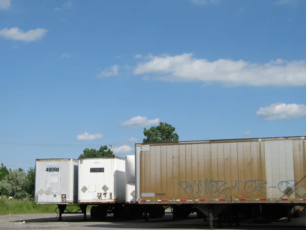 Tractor Trailers Parked — Stock Photo, Image