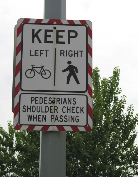 Fahrrad- und Fußgängerschild — Stockfoto