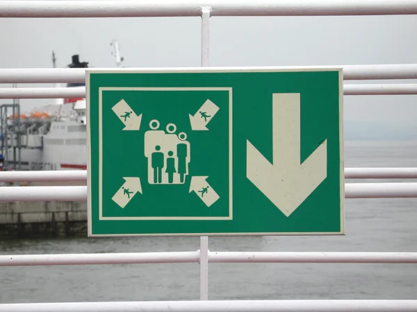 Fährpassagierschild — Stockfoto