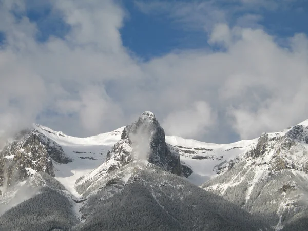 Сніговий покрив гірського масиву — стокове фото