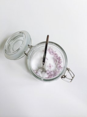 Beyaz şeker Cam Kavanoz