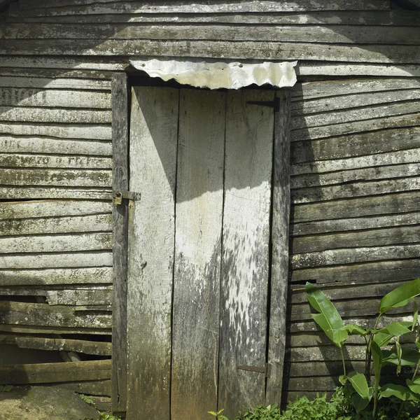 Vieille porte de cabane — Photo