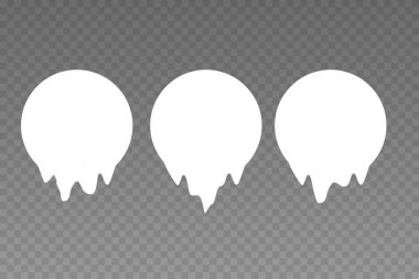 Erimiş etiket. vektör