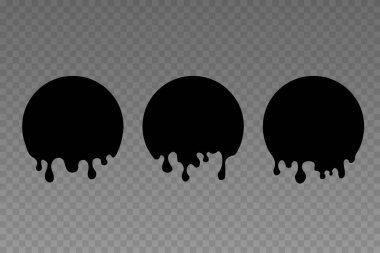 Erimiş etiket. vektör