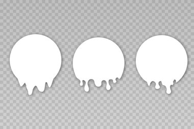 Erimiş etiket. vektör