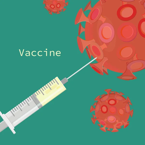 Medisch vaccin. coronavirus — Stockvector