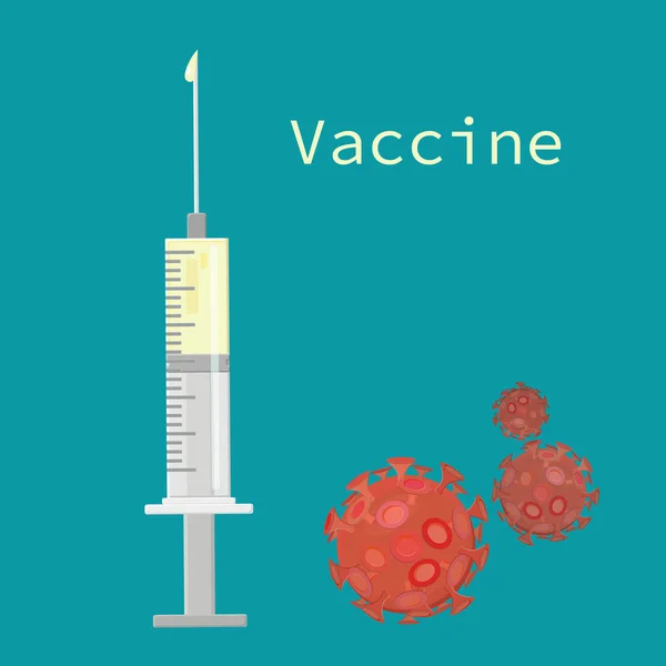 Vacina médica. coronavírus — Vetor de Stock