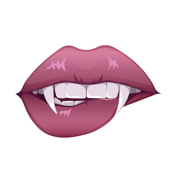 Conjunto de dientes de vampiro — Vector de stock