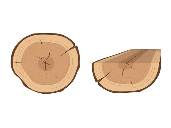 Vektor kmenů dřeva — Stockový vektor