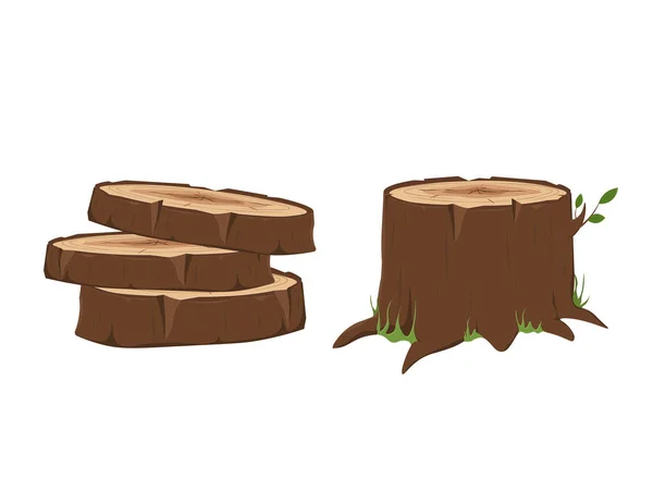 Vetor de troncos de madeira — Vetor de Stock