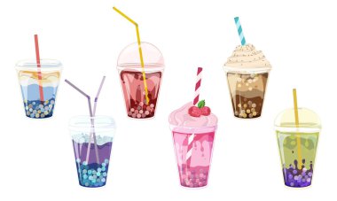 Köpüklü çay. Vektör