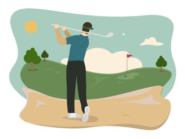 Golf vektörü pankartı