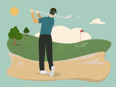 Golf vektörü pankartı