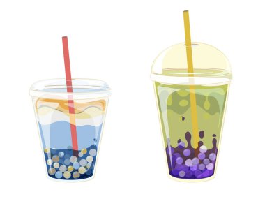 Köpüklü çay. Vektör