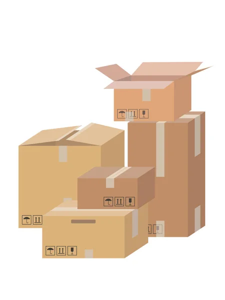 Cardboard vector set — Stock Vector