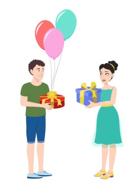 İnsanlar hediye veriyor.