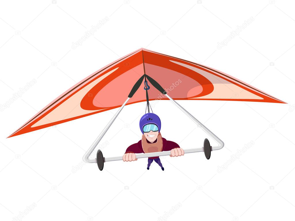 Hang glider. Vector