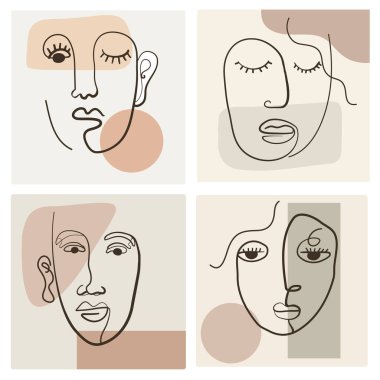 Modern soyut yüzler.