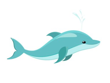 Tatlı çizgi film yunusu.