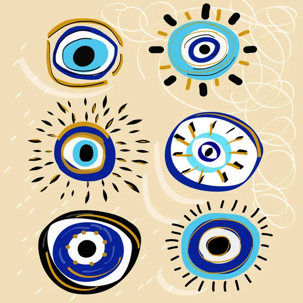 Evil eyes set Royalty Free Stock Vectors