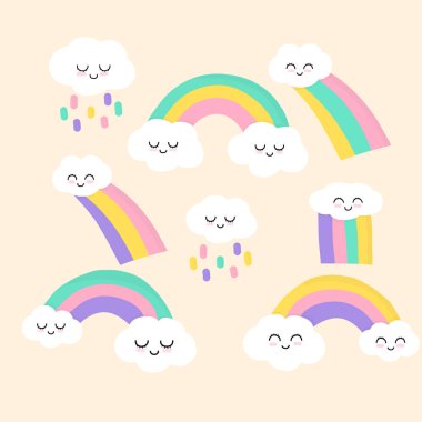 Gökkuşağı çizgi film seti