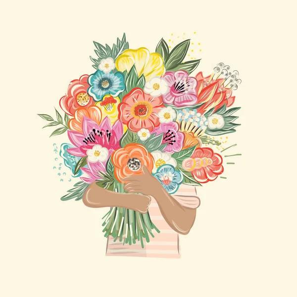 Μπουκέτο λουλούδια — Διανυσματικό Αρχείο