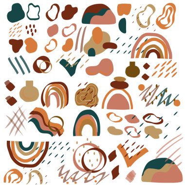 Çeşitli şekiller çizilmiş.