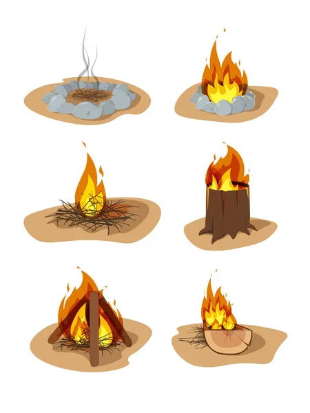 Διάνυσμα φωτιάς ξύλου — Διανυσματικό Αρχείο