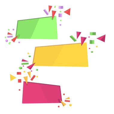 Geometrik pankartlar ayarlandı