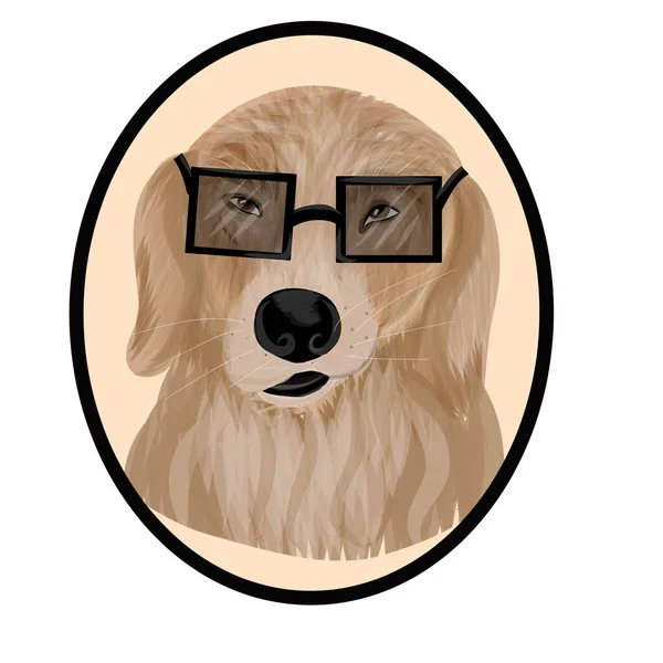 Portrait de chien vecteur — Image vectorielle