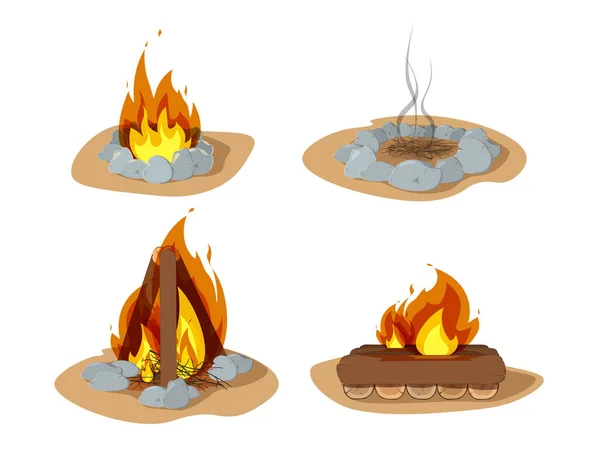Διάνυσμα φωτιάς ξύλου — Διανυσματικό Αρχείο