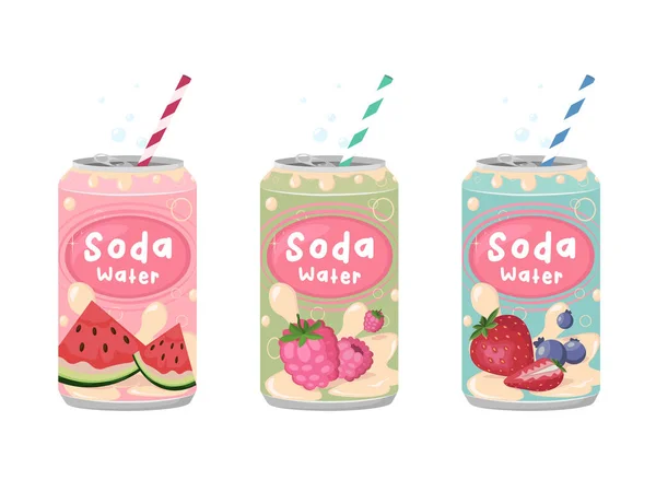 Savoureux sodas. Boissons — Image vectorielle