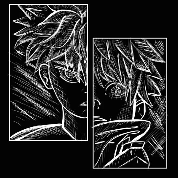 Manga yüz vektörü