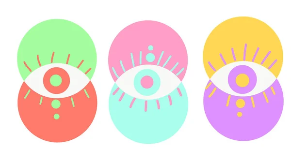 Colorful abstract eyes — Stock Vector