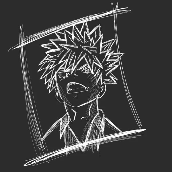 Carácter de estilo manga — Vector de stock