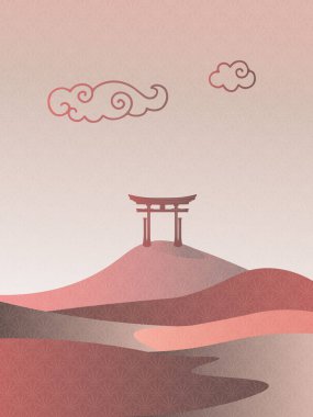 peyzaj Japon arka planı